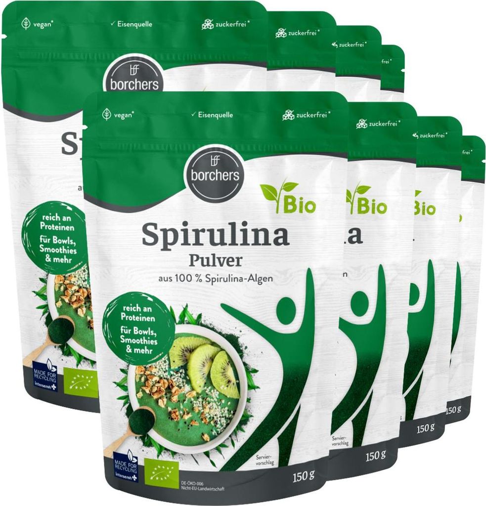 BORCHERS  Spirulina Pulver (8x150g) Produktbild 