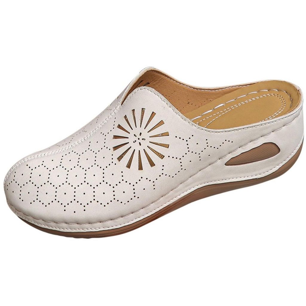 Damen Pantoffeln Sommer geschlossen, Wedges, atmungsaktiv, Produktbild 
