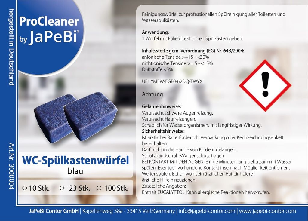 15 WC - Wasserkastenwürfel Spülkasten-Würfel Produktbild 3
