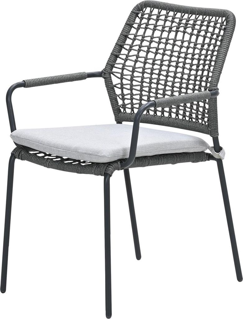 Garden Impressions Swifty Dining Stuhl - carbon black - grau - valley sand