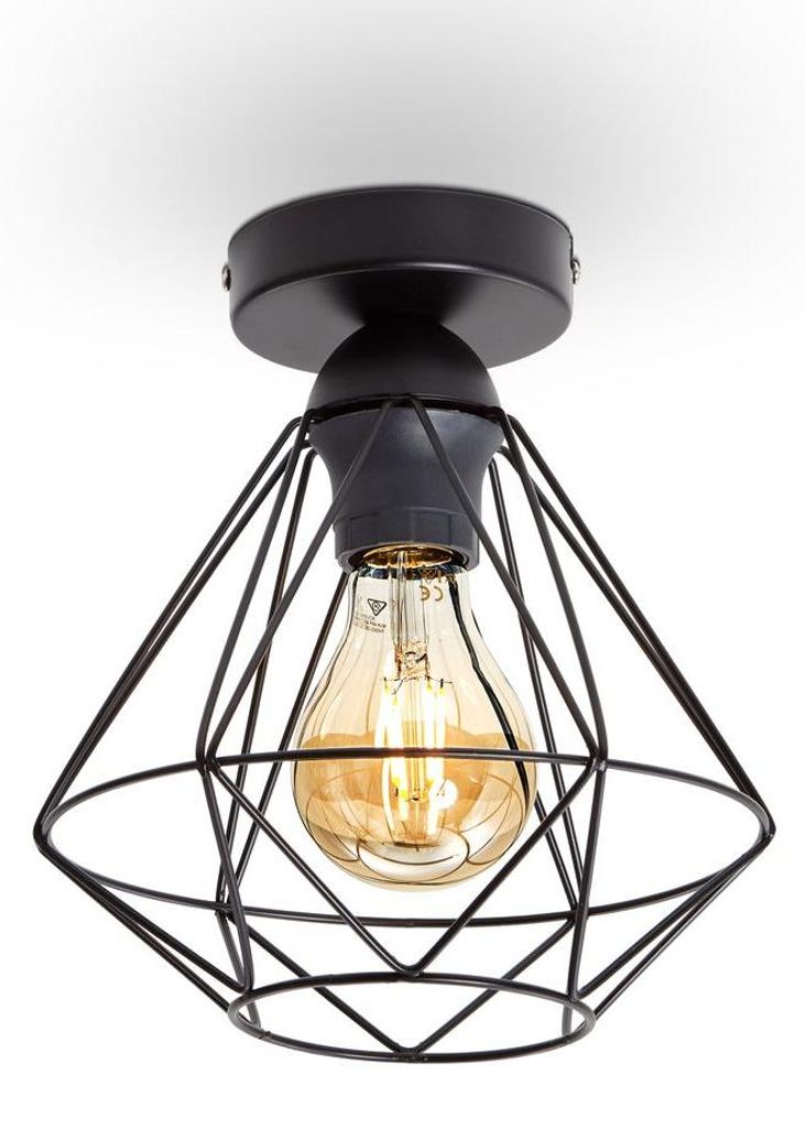 Plafonnier métal design rétro éclairage style industriel Image du produit 