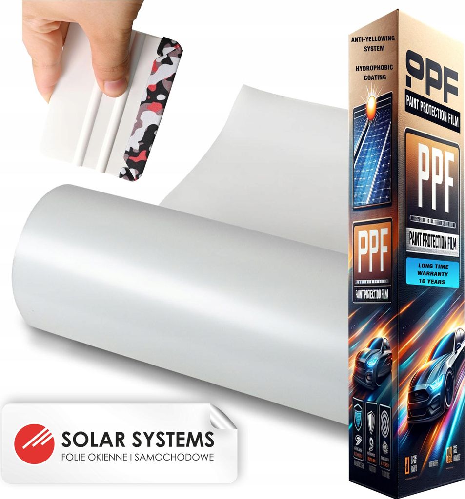 SOLAR SYSTEMS | PPF Schutzfolie - 152x300 cm - selbstregenerierend - mattschwarz - 10 Jahre Haltbarkeit