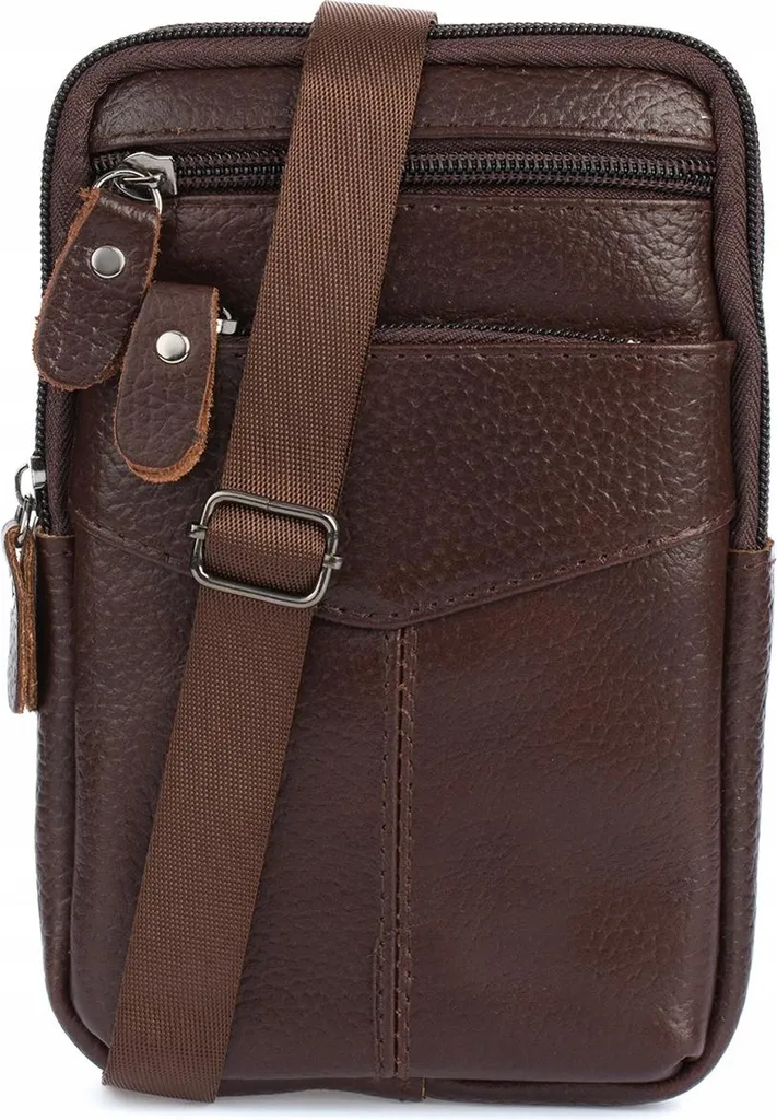 Sac à main cuir véritable spacieux modèle C. Brown à bandoulière réglable