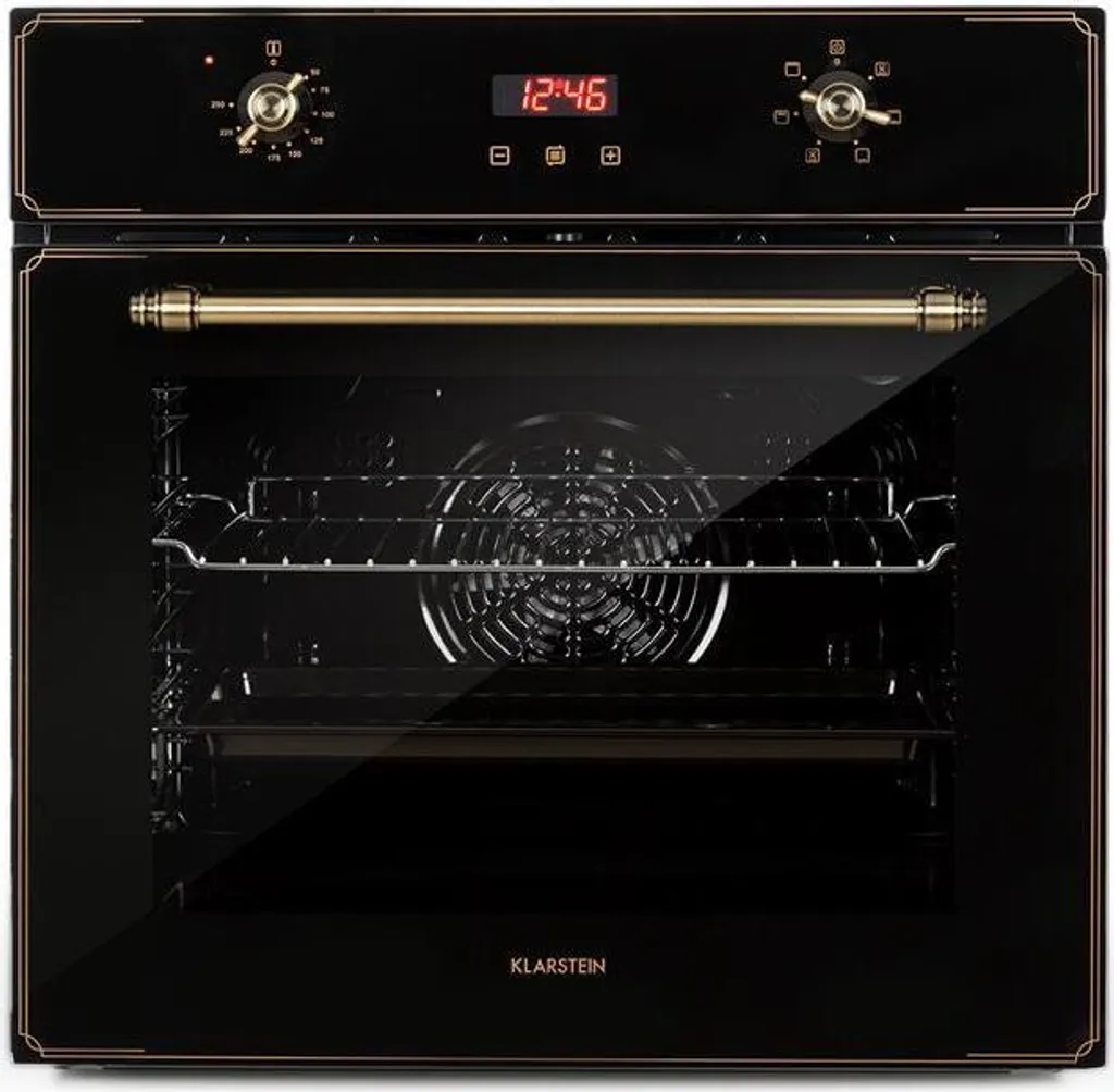 Four encastrable rétro Elizabeth noir 6 fonctions pour cuisson précise