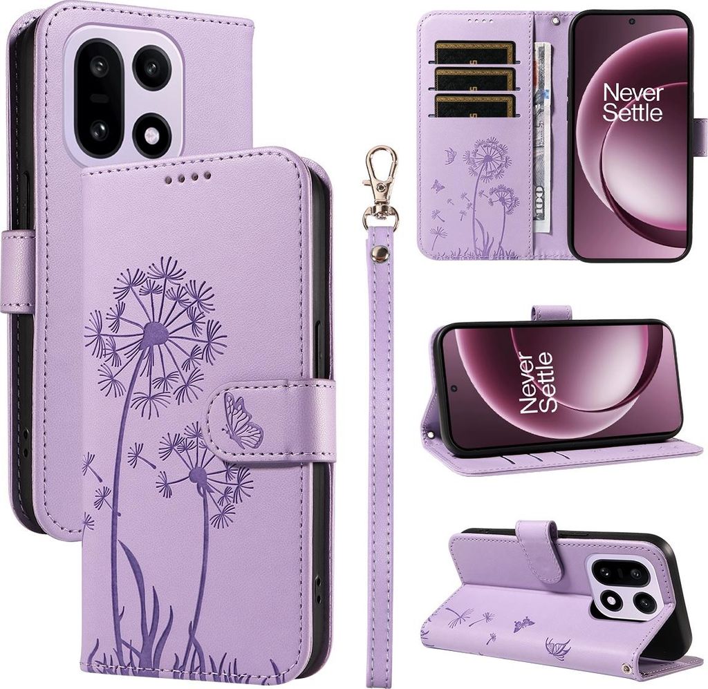 OnePlus 15 Hülle - Coverup Pusteblume Klapphülle - Lavendel