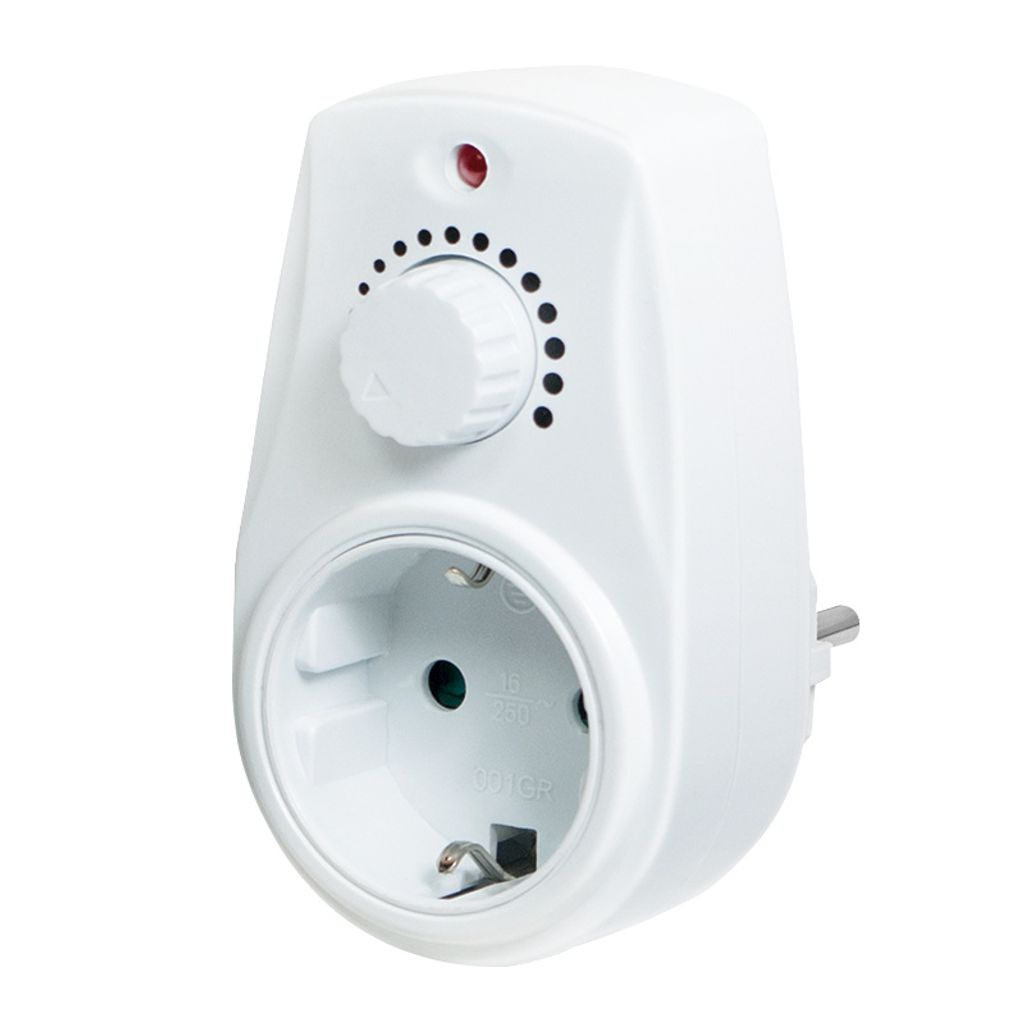 Logilink Steckdosenadapter mit Dimmer weiß Produktbild 