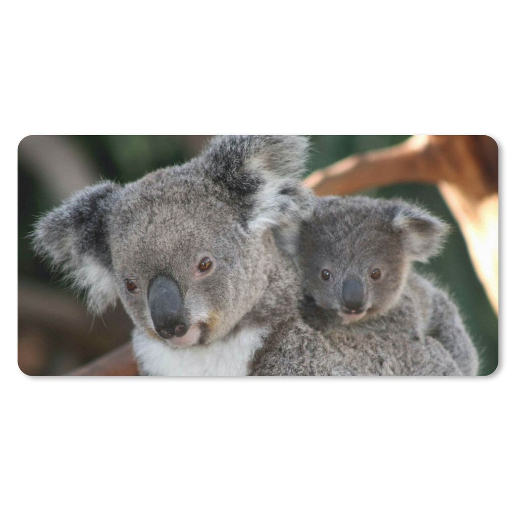 MuchoWow Mauspad Mousepad Koalas - Vater - Sohn - Jungen - Mädchen 60x30 cm - Mousepads - Maus Mat - Pad - Mausunterlage - Nachhaltig