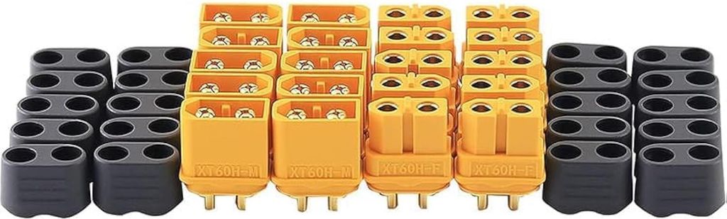 5 Paar Amass XT60H Verbesserte Version XT60-Steckverbinder mit Abdeckungen Stecker Buchse mit Mantel für Lipo-Batterie RC-Flugzeuge Autos