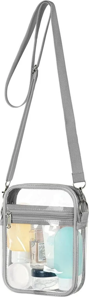 Petit sacoche transparente avec sangle ajustable pour femme et homme