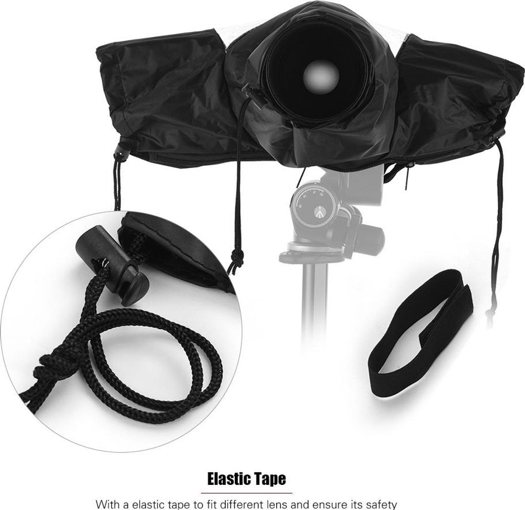 Standard-Kamera, wasserdicht, Regenschutz, Ärmelschutz, Regenmantel für Canon, Nikon, Sony, DSLR-Kameras, Schwarz