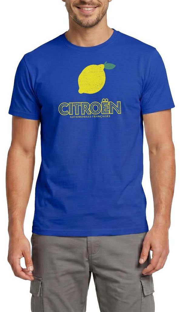 Spreadshirt Citroën Zitrone Lustiges Wortspiel Männer T-Shirt, XL, Dunkelblau