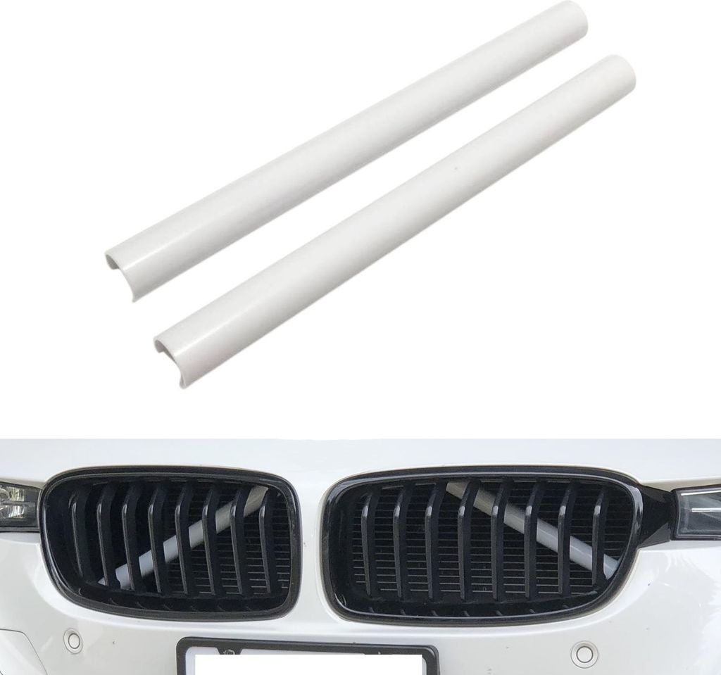 2x Kühlergrill Streben in Weiss hinter dem Kühlergrill für Produktbild 