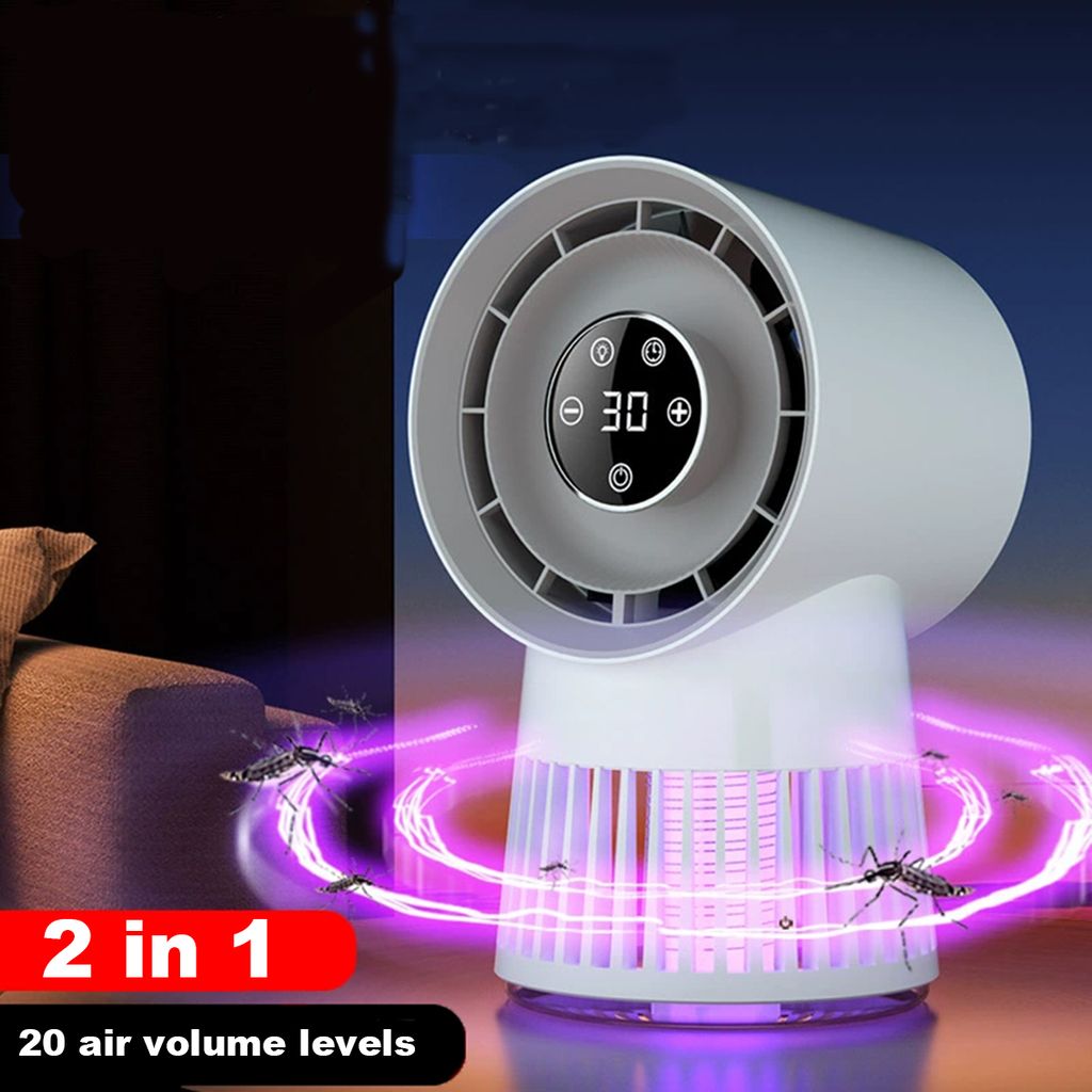 2 in 1 Leiser Tischventilator Fliegenventilator für Produktbild 