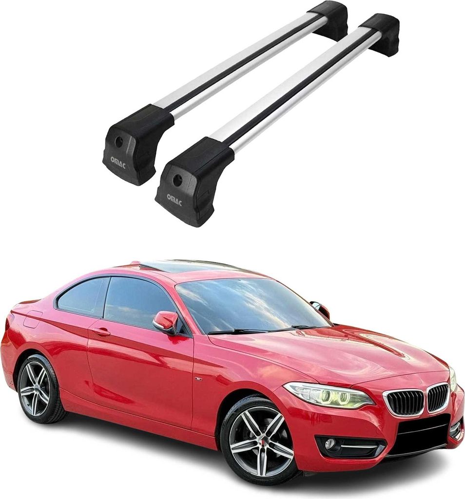 Dachträger Grundtäger für BMW 2er F22 Coupe 2012-2021 75kg Silber Alu 2 tlg
