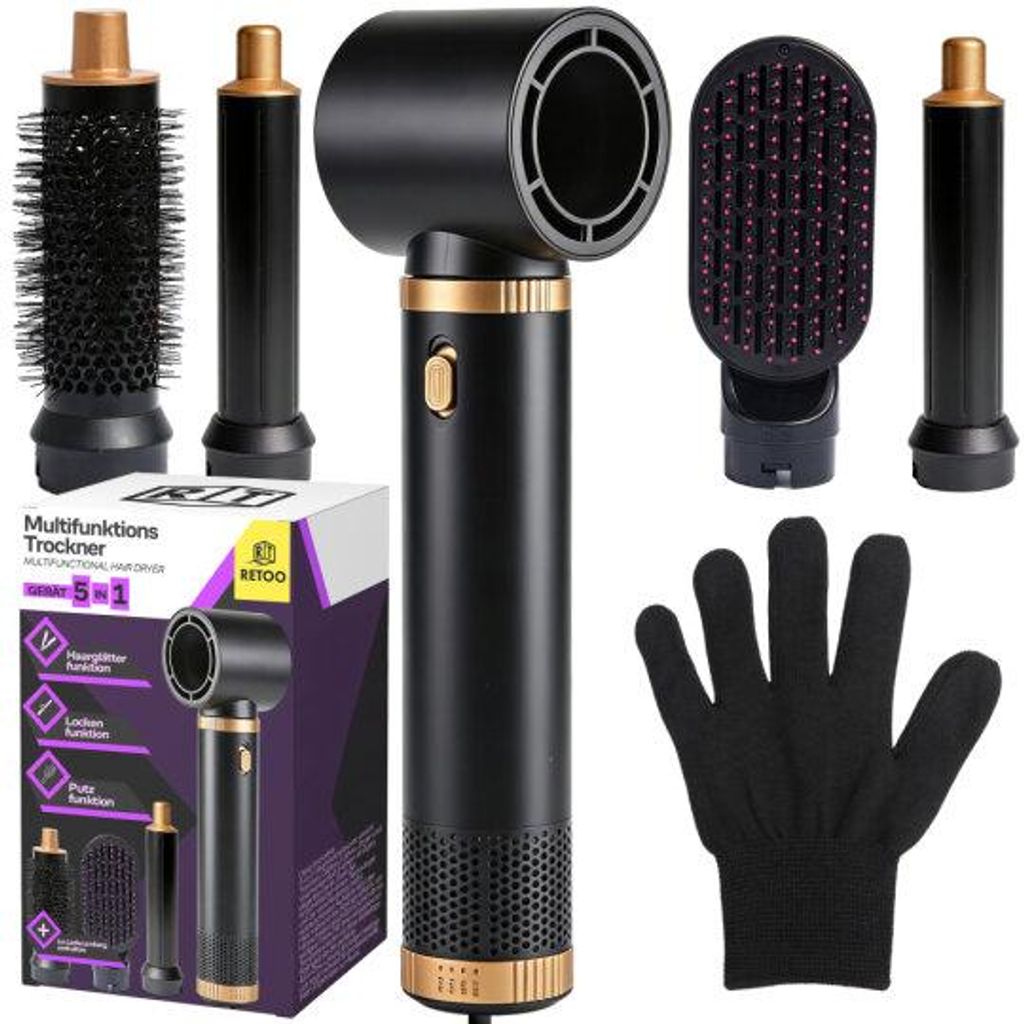 5-in-1 Haarstyler Airstyler-Set mit Lockenstab, Produktbild 