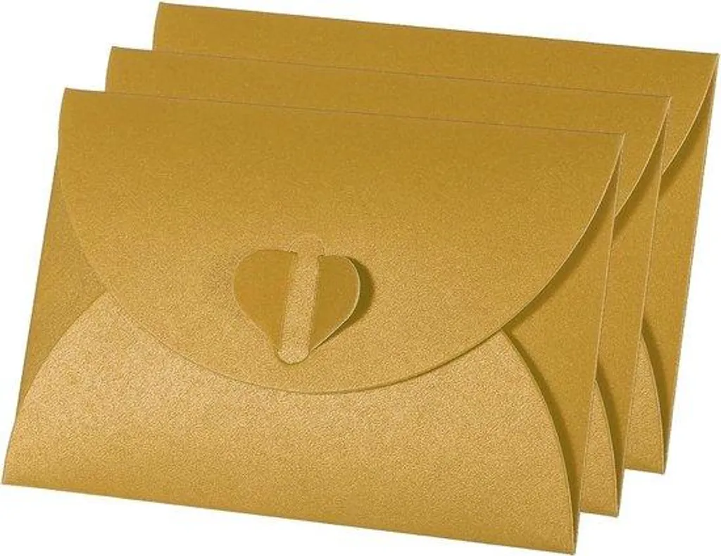 Emballage Cadeau Anniversaire et Mariage : 36 Mini-enveloppes Or Chic