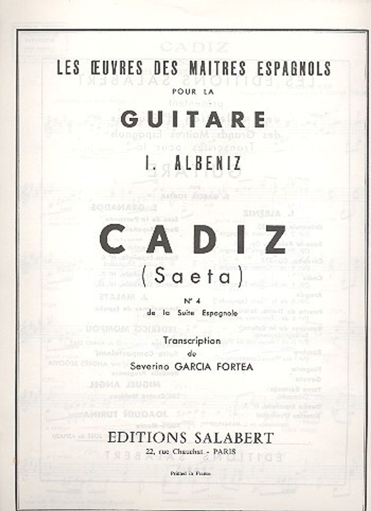Cadiz pour guitare