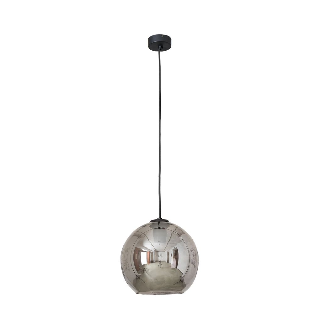 Żyrandol POLARIS czarny-chromowany 1xE27x60W szkło Zdjęcie produktu 