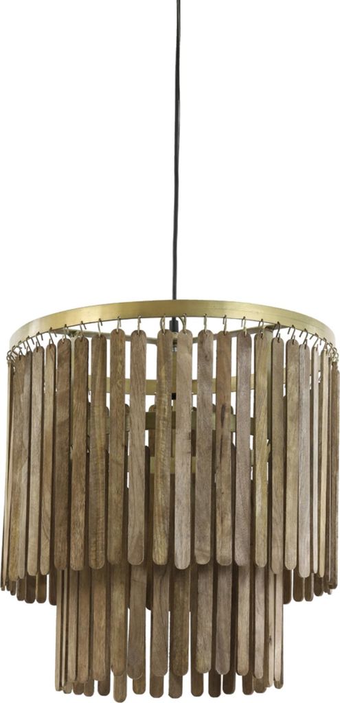 Light & Living - Hängeleuchte Gularo - Braun - Ø45cm Hängelampe - Esstischlampe - Wohnzimmerlampe - Schlafzimmerlampe - Wohnzimmer