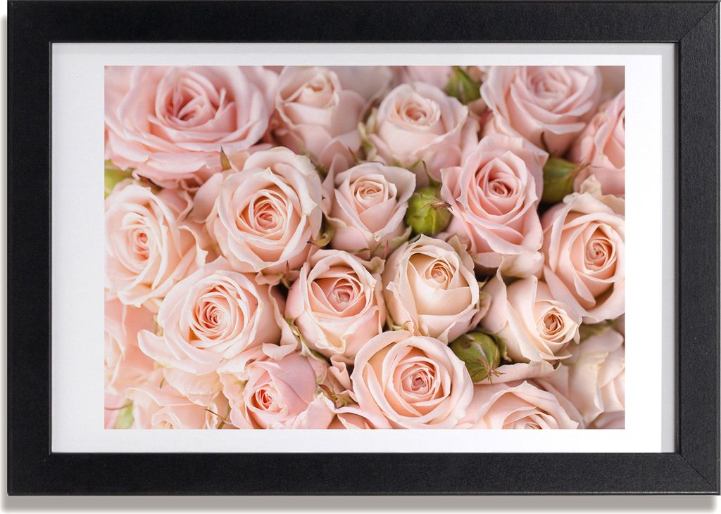 Bild 30x20 MDF-Rahmen, Wandkunst Rosen
