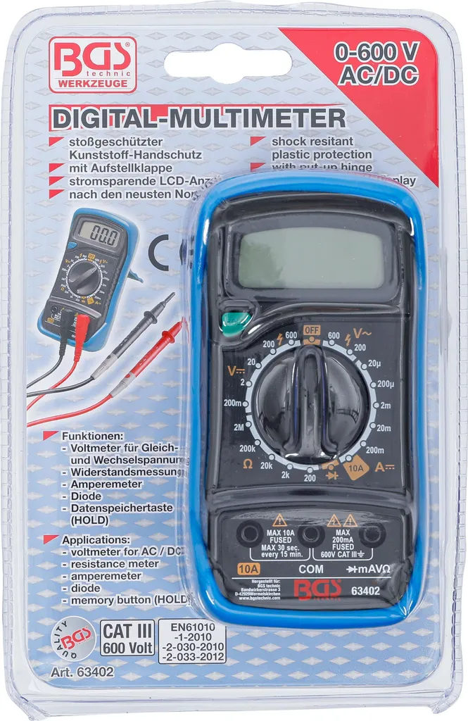 Multimètre numérique BGS 63402 avec affichage 3 1/2 digits de précision - 6