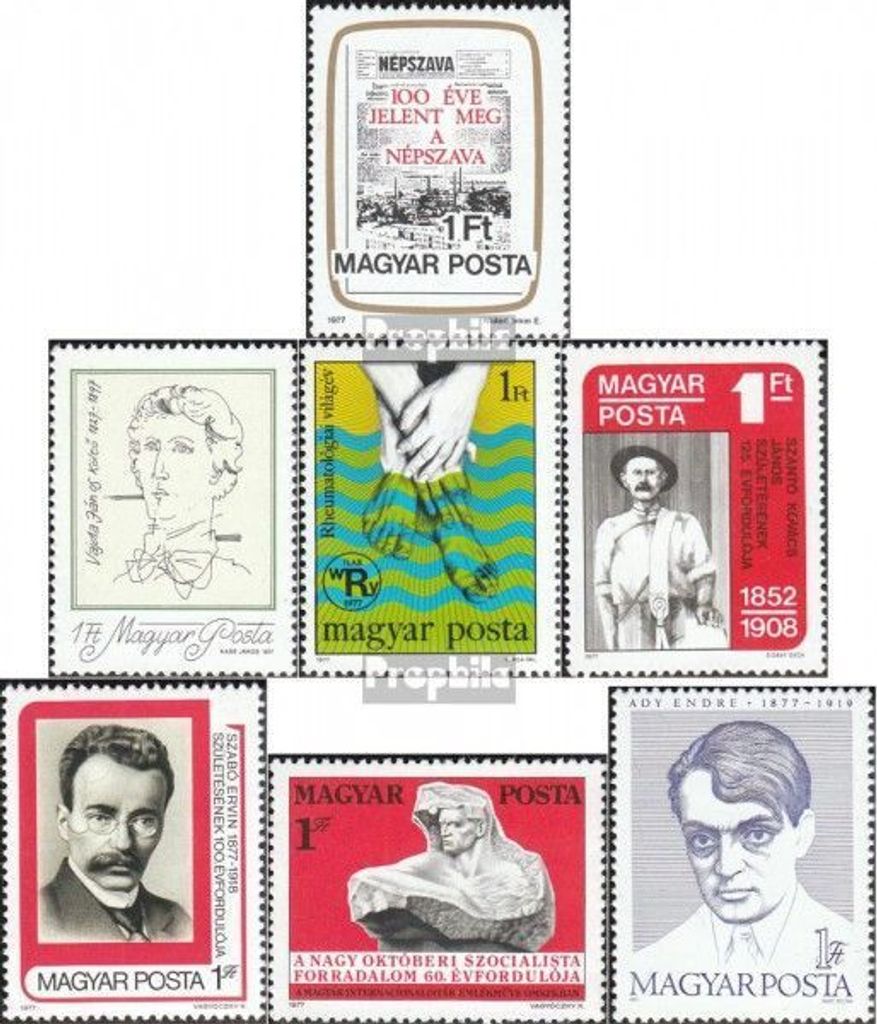 Briefmarken Ungarn 1977 Mi 3191A,3202A,3238A,3239A, Produktbild 