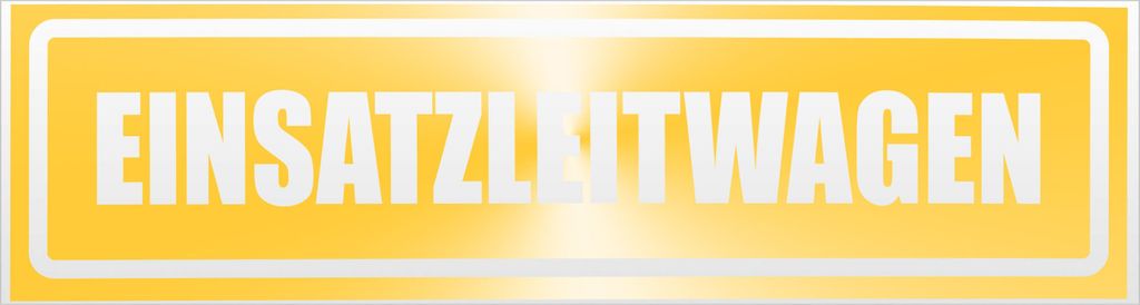 Kiwistar Einsatzleitwagen invertiert Magnetschild Schild magnetisch - 45cm Gelb - reflektierend - Magnetfolie für Auto PKW Kfz