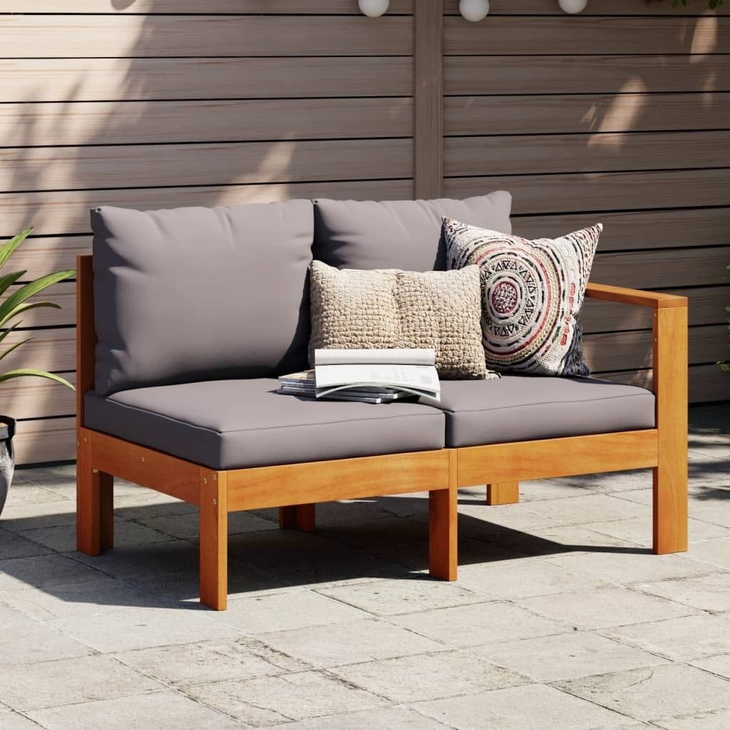 "im Angebot" Gartensofa mit 1 Armlehne 2-Sitzer Massivholz Akazie - Stapelsessel CC16880