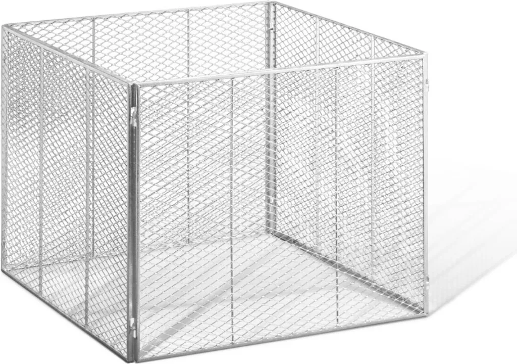 Composteur BRISTA l100xL100xH80cm en métal déployé galvanisé 800L