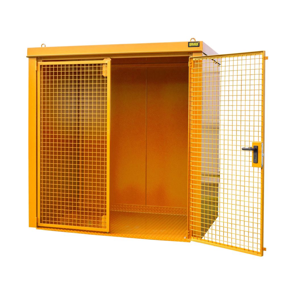 Bauer Südlohn Gasflaschen-Container GFC-B M2, lackiert, Gelborange