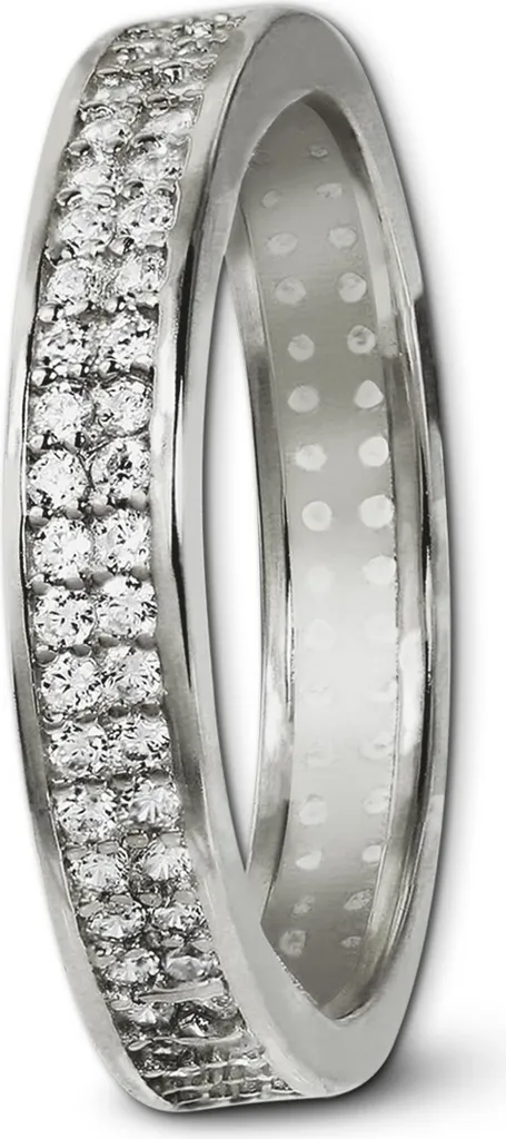 Bague élégante femme taille 60 pour mariage ou soirée en or blanc 333