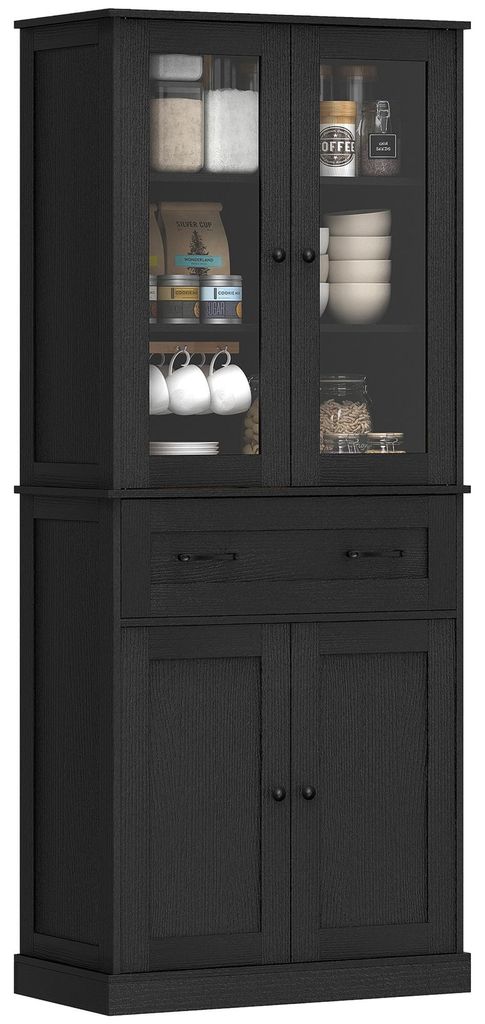 HOMCOM: Armario alto de cocina con cajón y estantes Imagen del producto 