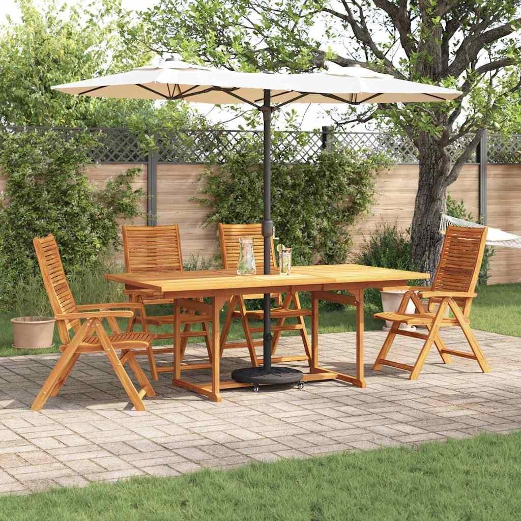 Möbel Garten Essgruppe 5 pcs Braun Massivholz AkazieGartenmöbelgarnituren - Gartenmöbelgarnituren c165