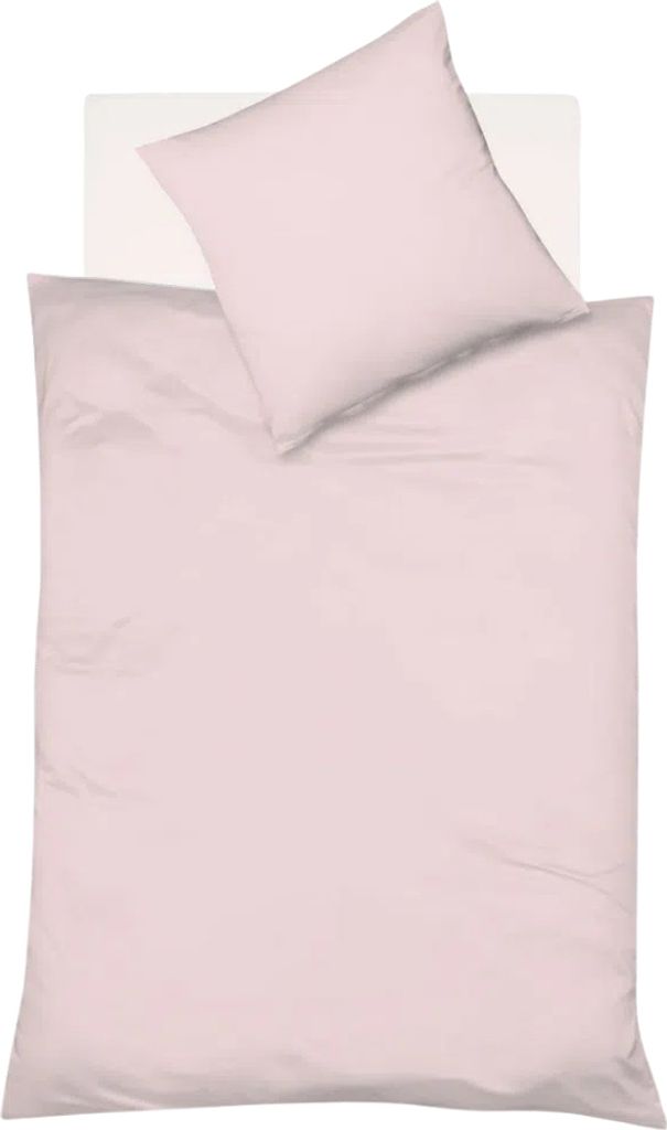 Provence Bettwäsche aus Baumwolle und Leinen Rosa 200 x 220 cm