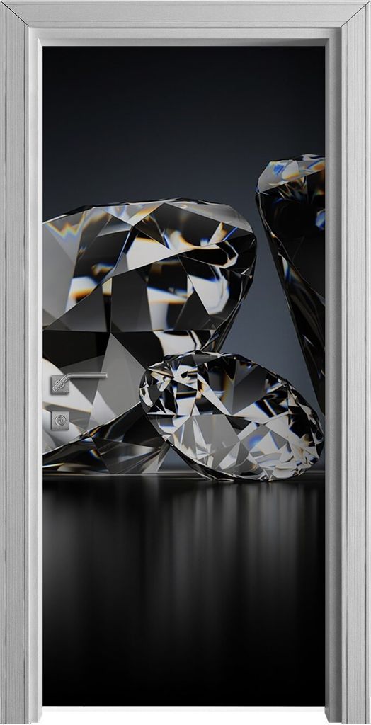 Tür Selbstklebende 90x210 cm Türfolie Türtapete Klebefolie - Diamanten Edelsteine