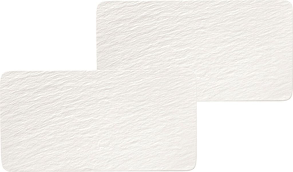 Villeroy & Boch Manufacture Rock Servierplatten Set 2-teilig rechteckig weiß