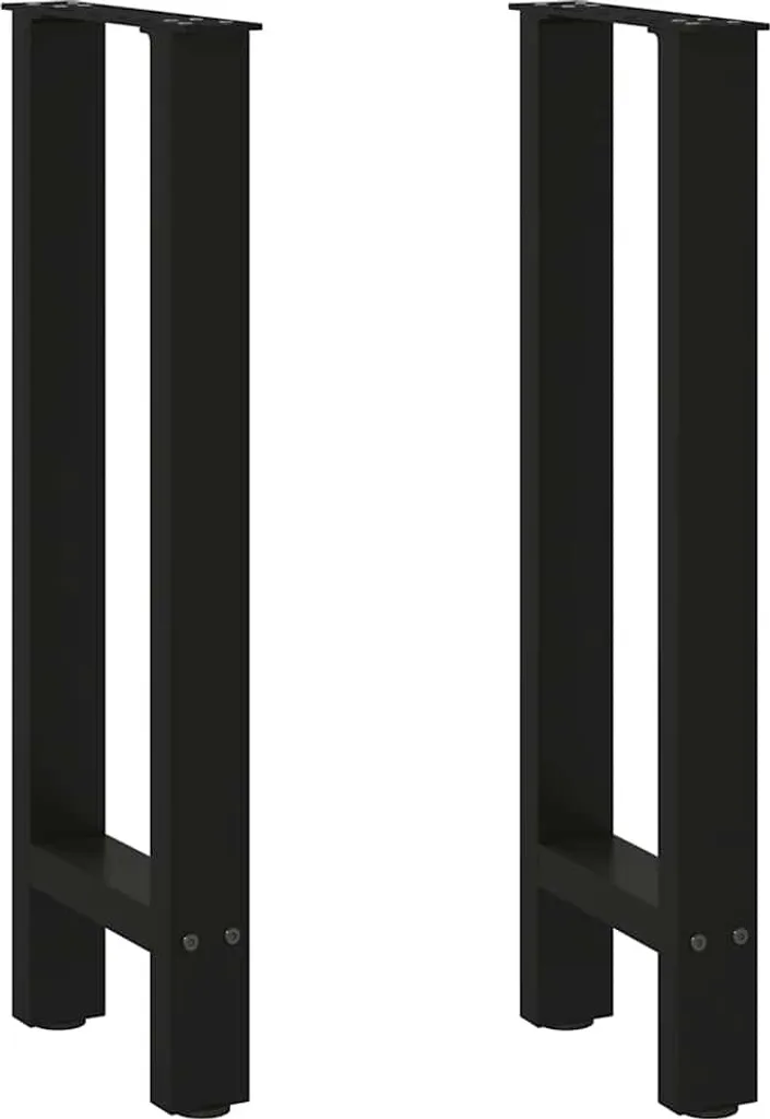 Gambe per Consolle Design Noir | Set 2 Pezzi Acciaio 28x72 cm