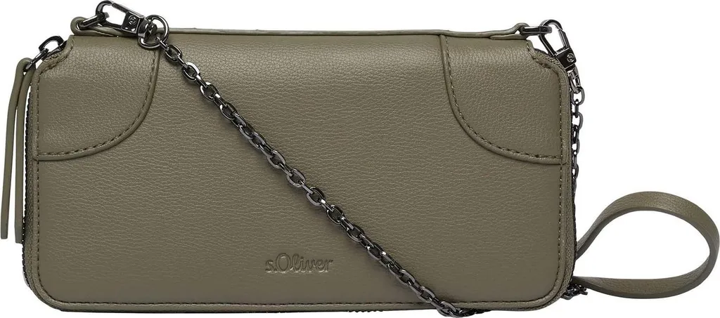 s.Oliver porte-monnaie Zip Wallet Olive Green : portefeuille élégant