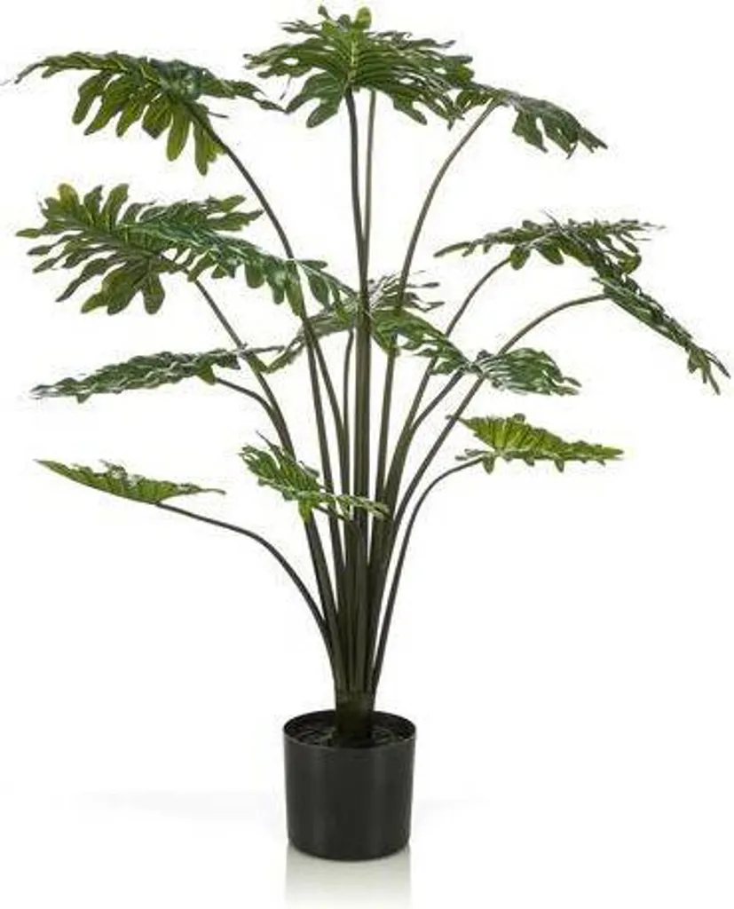 Philodendron artificiel 105 cm, plante verte sans arrosage ni soin