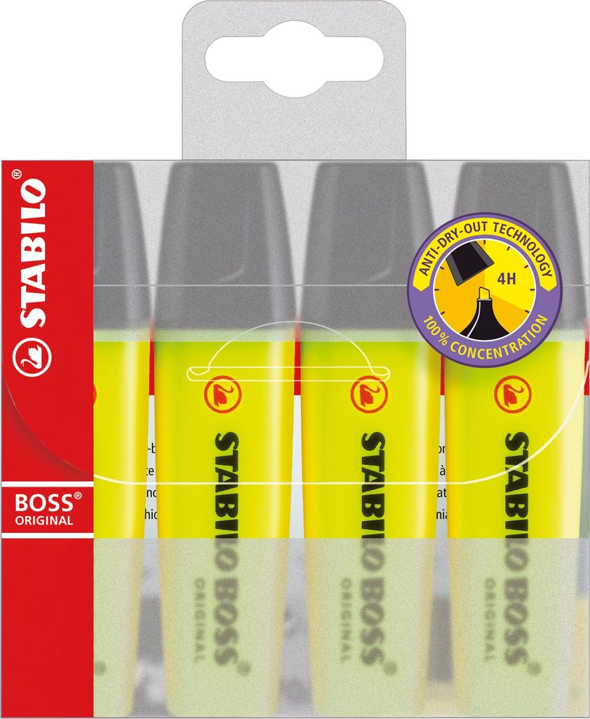 STABILO Zakreślacz BOSS ORIGINAL 70/4-24 ge 4szt Zdjęcie produktu 