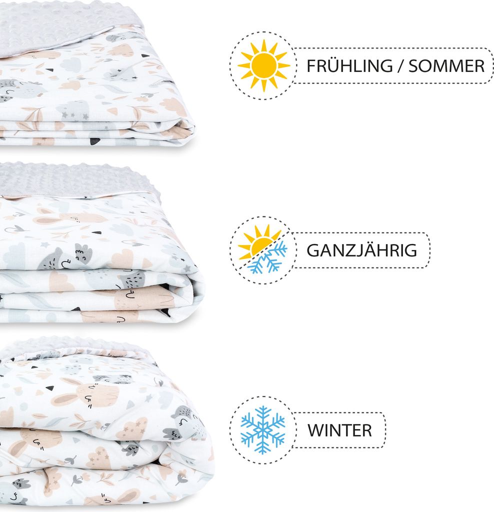 Einschlagdecke Babyschale Baby Decke 90x90 cm - Fußsack Produktbild 4