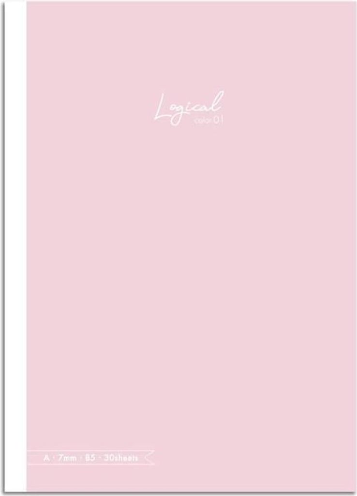 Notizbuch mit Aufklebern, B5-Linien, 7 mm, rosa