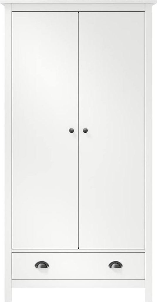 vidaXL Šatní skříň se 2 dveřmi Hill White 89x50x170 cm Obrázek produktu 