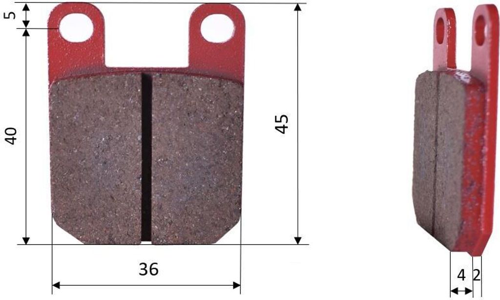 Satz Bremsbeläge (2 Stück), für Brembo, vorne (475)