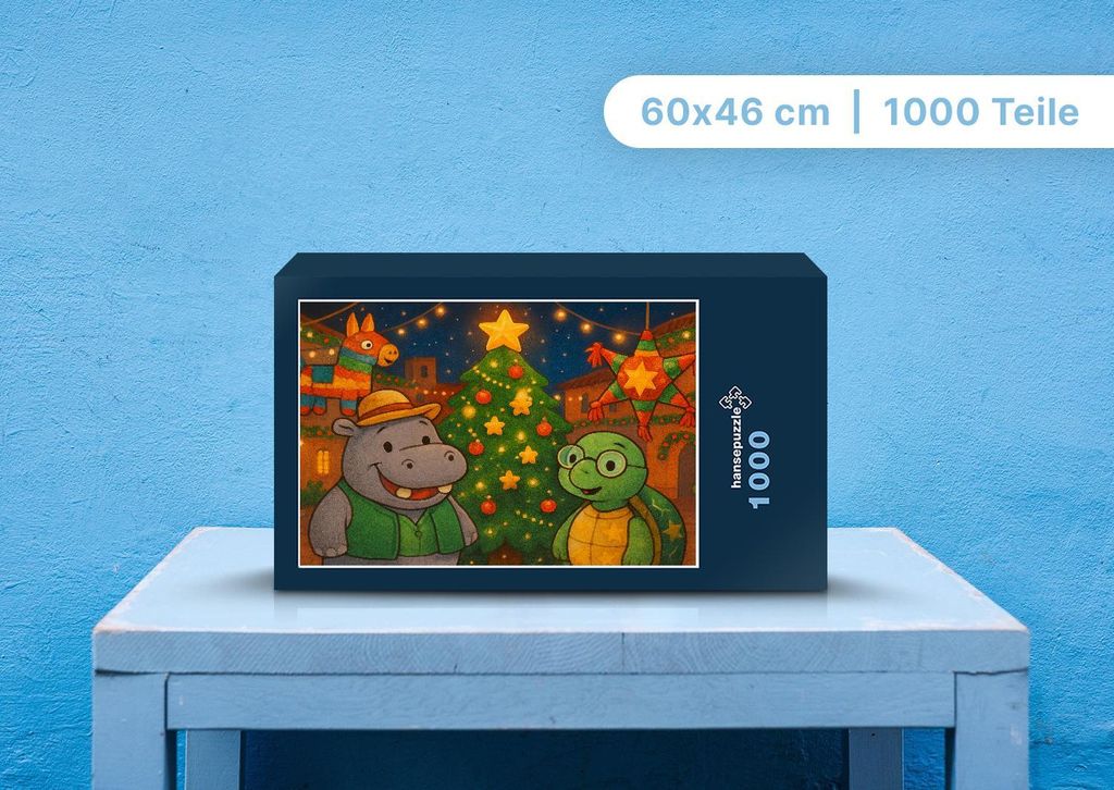 hansepuzzle 110751 - Sash und Taz Puzzle, 1000 Teile, Kinder, 60,0 x 46,0cm mit hochwertiger Aufbewahrung, Kartonbox und wiederverschließbarem Beutel