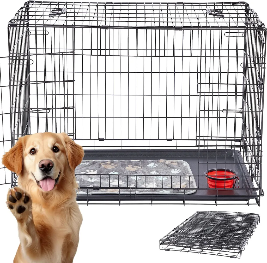Caisse Chien avec Roulettes pour Transport Facile et Sécurité Maximale
