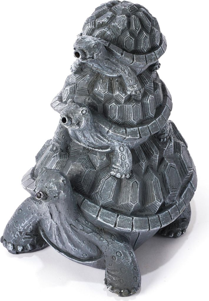 esotec Wasserspeier Schildkröten Trio, Einzelfigur mit Schlauch Polyresin 100776