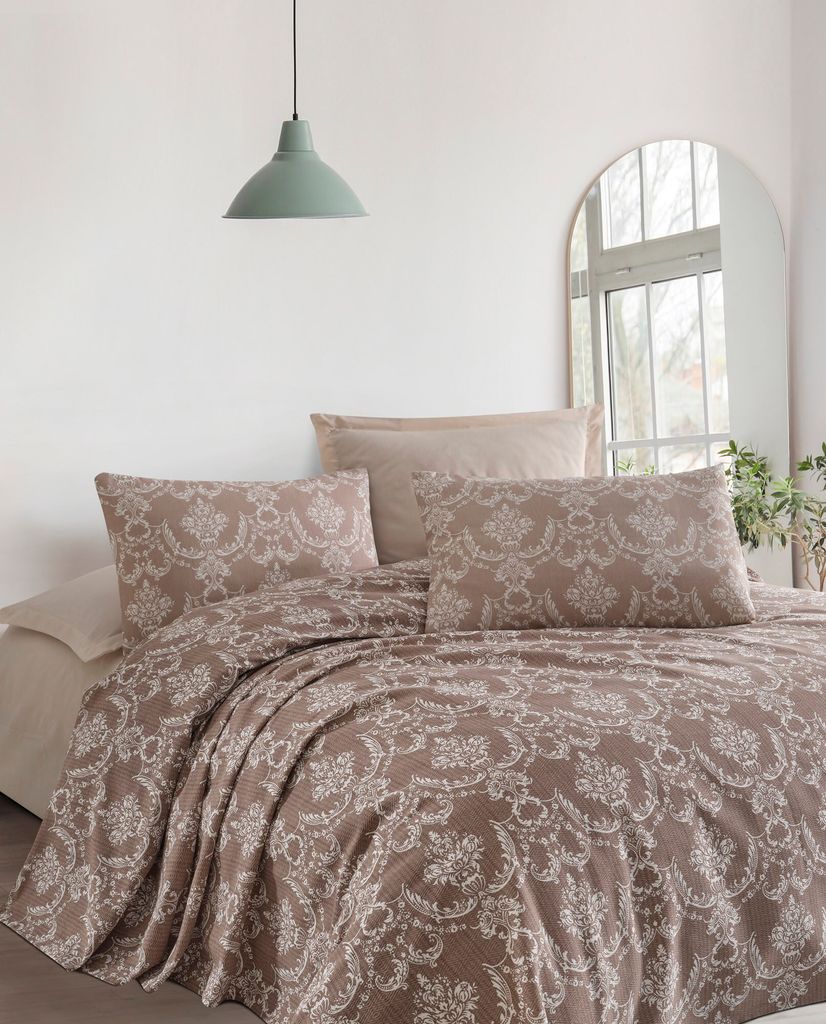 L'Essentiel Linge de Maison, Pure - Brown, Braun, King Pique (EU) (FR), 100% BAUMWOLLE, 240 x 220 cm