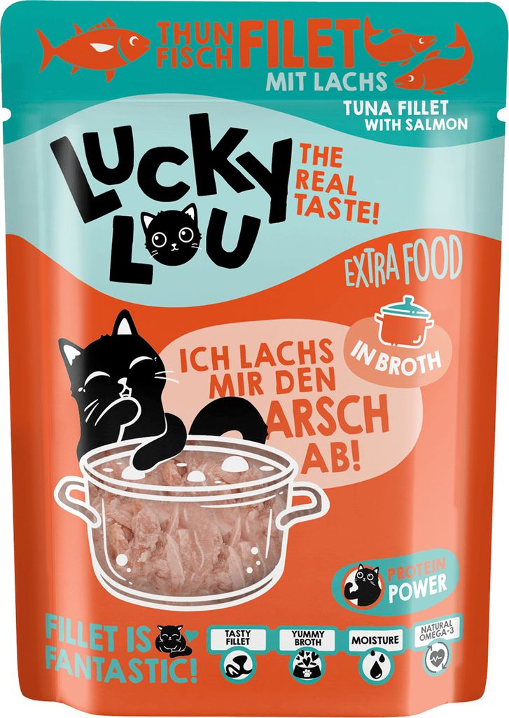 Lucky Lou Extrafood Filetto di tonno e salmone in brodo per Immagine del prodotto 