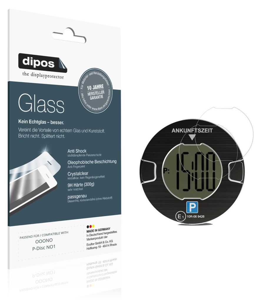 2x Schutzfolie für OOONO P-Disc NO1 - Anti-Shock 9H Folie dipos Glass Kunststoffglas